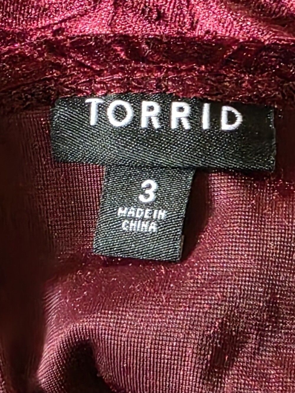 Torrid Plus Velvet Surplice Burnout Wrap Dress in Deep Burgundy Size 3X - Picture 14 of 14